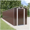 Image de Abri de jardin Marron foncé 192x938x223 cm Acier galvanisé 3147469