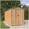 Image de Abri de jardin Marron clair 192x440x223 cm Acier galvanisé 3147474