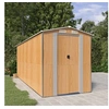 Image de 3147475 Abri de jardin Marron clair 192x523x223 cm Acier galvanisé