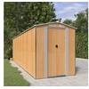 Image de 3147477 Abri de jardin Marron clair 192x689x223 cm Acier galvanisé