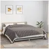 Image de Couverture Lestée, Couette Lestée Adulte, Couverture Pondérée avec Boucles, Couverture Lourde, Literie, Gris 235x290 cm 15 kg Tissu 350787