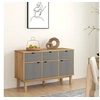 Image de Buffet Armoire de Rangement Organisateur de Maison Meuble de Salle de Séjour Intérieur Marron et Gris 114x43x73,5 cm Bois Massif de Pin