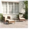 Image de 5-delige Loungeset met kussens poly rattan bruin319680