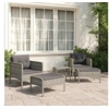 Image de Salon de jardin resine tressee gris 5 pieces 2 personnes