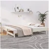 Image de Slaapbank uitschuifbaar 2x(100x200) cm massief grenenhout wit823375