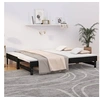 Image de Slaapbank uitschuifbaar massief grenenhout zwart 2x(90x200) cm823383