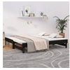 Image de Slaapbank uitschuifbaar massief grenenhout zwart 2x(90x190) cm823393