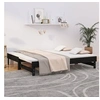 Image de Slaapbank uitschuifbaar massief grenenhout zwart 2x(75x190) cm823398