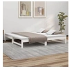 Image de Lit coulissant sans matelas blanc 2x(100x200) cm