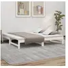 Image de Lit coulissant sans matelas blanc 2x(90x190) cm