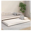 Image de Cadre de lit sans matelas blanc 100x200 cm bois de pin massif