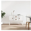 Image de Buffet Blanc 110x40x78 cm Bois massif de pin