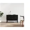 Image de Buffet Noir 110x40x78 cm Bois massif de pin823528