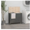 Image de Boîte à linge Gris 88,5x44x76 cm Bois massif de pin