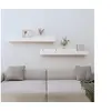 Image de 2x Etagères Murales Flottantes Suspendues Meuble de Rangement Chambre à Coucher Salle de Séjour Blanc 80x12x9 cm Bois de Pin Massif