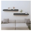 Image de Wandschappen 2 st 80x12x9 cm massief grenenhout grijs823591