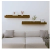Image de Wandschappen 2 st 80x12x9 cm massief grenenhout honingbruin823592