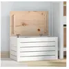 Image de Boîte de rangement Blanc 59,5x36,5x33 cm Bois massif de pin