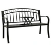 Image de Tuinbank met tafel 120 cm staal zwart319584
