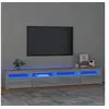 Image de Meuble TV avec lumières LED Sonoma gris 240x35x40 cm
