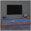 Image de Meuble TV avec lumières LED Chêne sonoma 210x35x40 cm