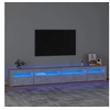 Image de Meuble TV avec lumières LED Gris béton 270x35x40 cm