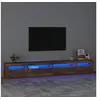 Image de Meuble TV avec lumières LED Chêne fumé 270x35x40 cm3152751