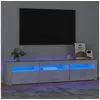 Image de Meuble TV avec lumières LED Gris béton 180x35x40 cm