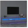 Image de Meuble TV avec lumières LED Sonoma gris 240x35x40 cm3152768