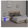 Image de Tables de chevet 2 pcs et lumières LED Blanc 70x36,5x40 cm3152770