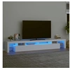 Image de Meuble TV avec lumières LED Blanc 260x36,5x40 cm