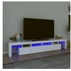 Image de Meuble TV avec lumières LED Blanc 230x36,5x40 cm3152786