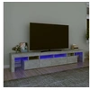 Image de Meuble TV avec lumières LED Gris béton 230x36,5x40 cm