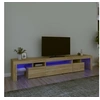 Image de Meuble TV avec lumières LED Chêne sonoma 215x36,5x40 cm