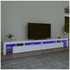 Image de Meuble TV avec lumières LED Blanc 290x36,5x40 cm