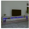 Image de Meuble TV avec lumières LED Gris béton 290x36,5x40 cm