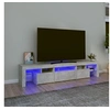 Image de Meuble TV avec lumières LED Gris béton 200x36,5x40 cm