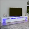 Image de Meuble TV avec lumières LED Blanc 260x36,5x40 cm