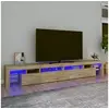 Image de Meuble TV avec lumières LED Chêne sonoma 260x36,5x40 cm