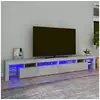 Image de Meuble TV avec lumières LED Gris béton 260x36,5x40 cm