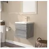 Image de Meuble lavabo avec bassin intégré Sonoma gris Bois d'ingénierie3152859