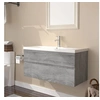 Image de Meuble lavabo avec bassin intégré Sonoma gris Bois d ingénierie
