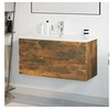 Image de Meuble lavabo avec bassin intégré Chêne fumé Bois d'ingénierie3152882
