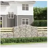 Image de Panier de gabions arqué 200x50x120 140 cm Fer galvanisé