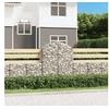 Image de Panier de gabions arqué 100x50x120 140 cm Fer galvanisé