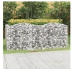 Image de Lit surélevé à gabions arqué 200x100x100 cm Fer galvanisé, panier en gabion, mur en gabion, lit de fleurs en gabion, cage en gabion