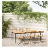 Image de Chaises pliables de jardin lot de 6 Acier bois d acacia massif