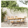 Image de 3152107 Chaises pliables de jardin 8 pcs Acier et bois d'acacia massif