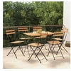 Image de Chaises de bistrot pliantes 6 pcs Bois de teck solide et acier 3152110