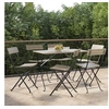 Image de Chaises de bistrot pliantes lot de 6 Gris Résine tressée acier